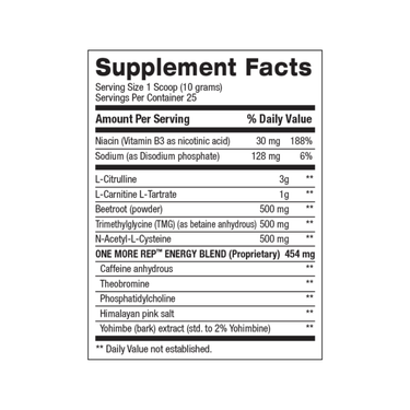 BPI SPORTS ONE MORE REP 25 SERVICIOS